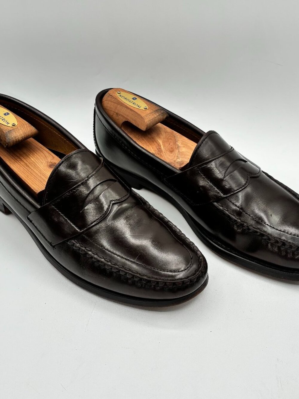 Sebago Brown Leather Classic Penny Loafers Men's Size 10.5 B Made in USA - READ
